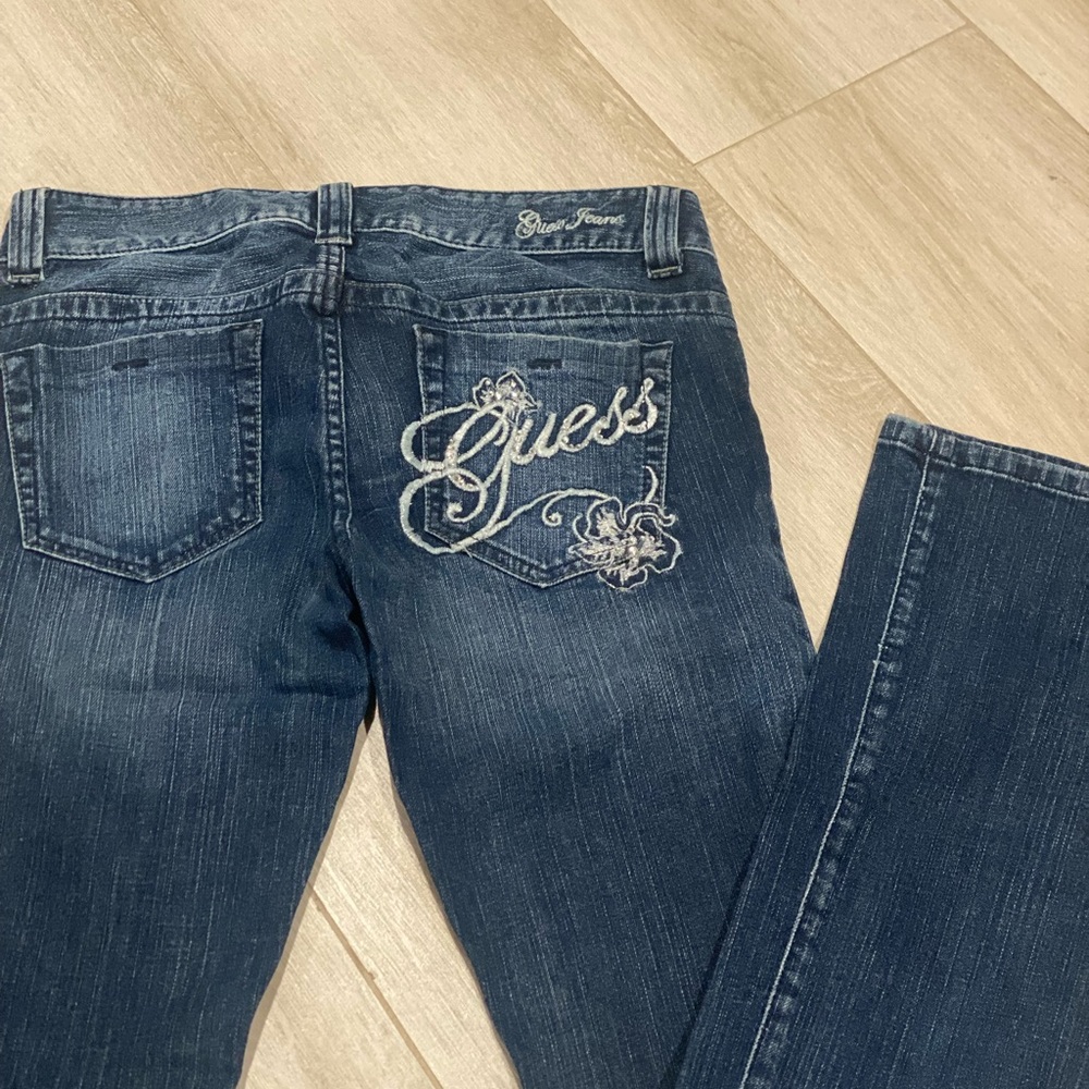 Guess Women's Dark Blue Straight Leg Jeans